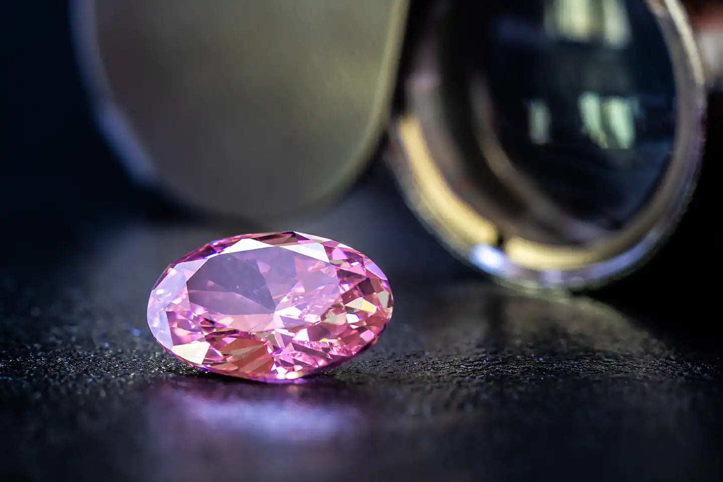 2 carat lab grown pink oval sapphire diamond at Quorri