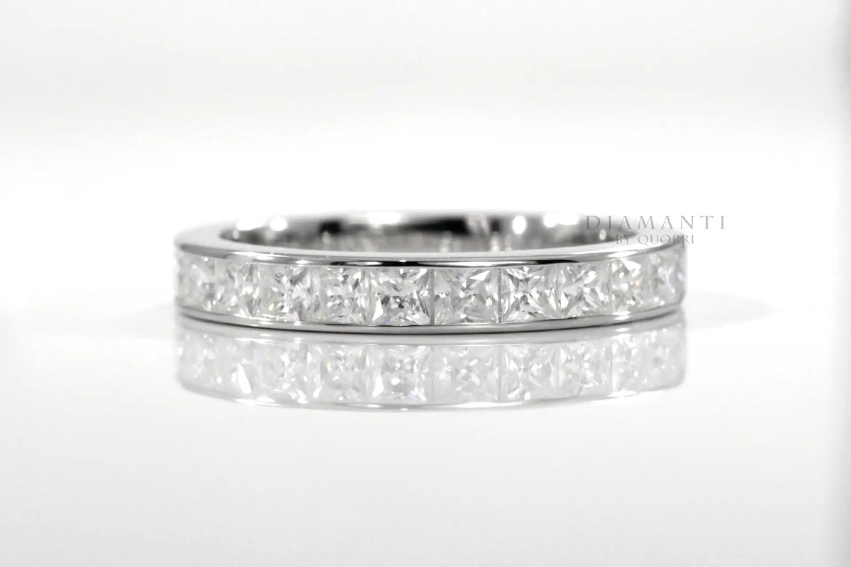 affordable designer princess lab diamond wedding and anniversary eternity ring Quorri