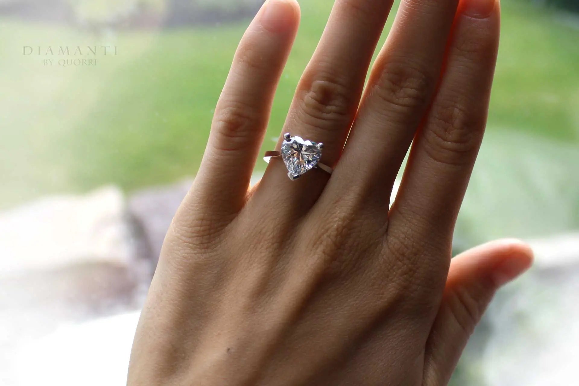 affordable solitaire heart lab grown diamond engagement ring