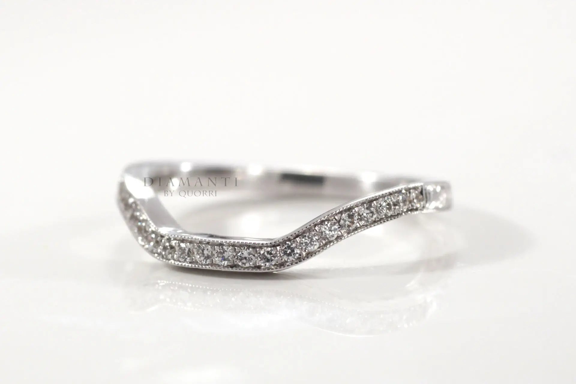 affordable round lab diamond wedding bands at Quorri