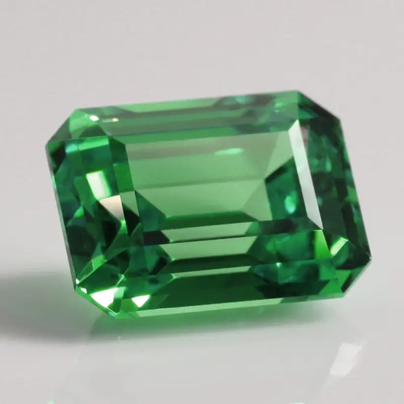 cheap affordable custom green cultured lab grown emerald at Quorri