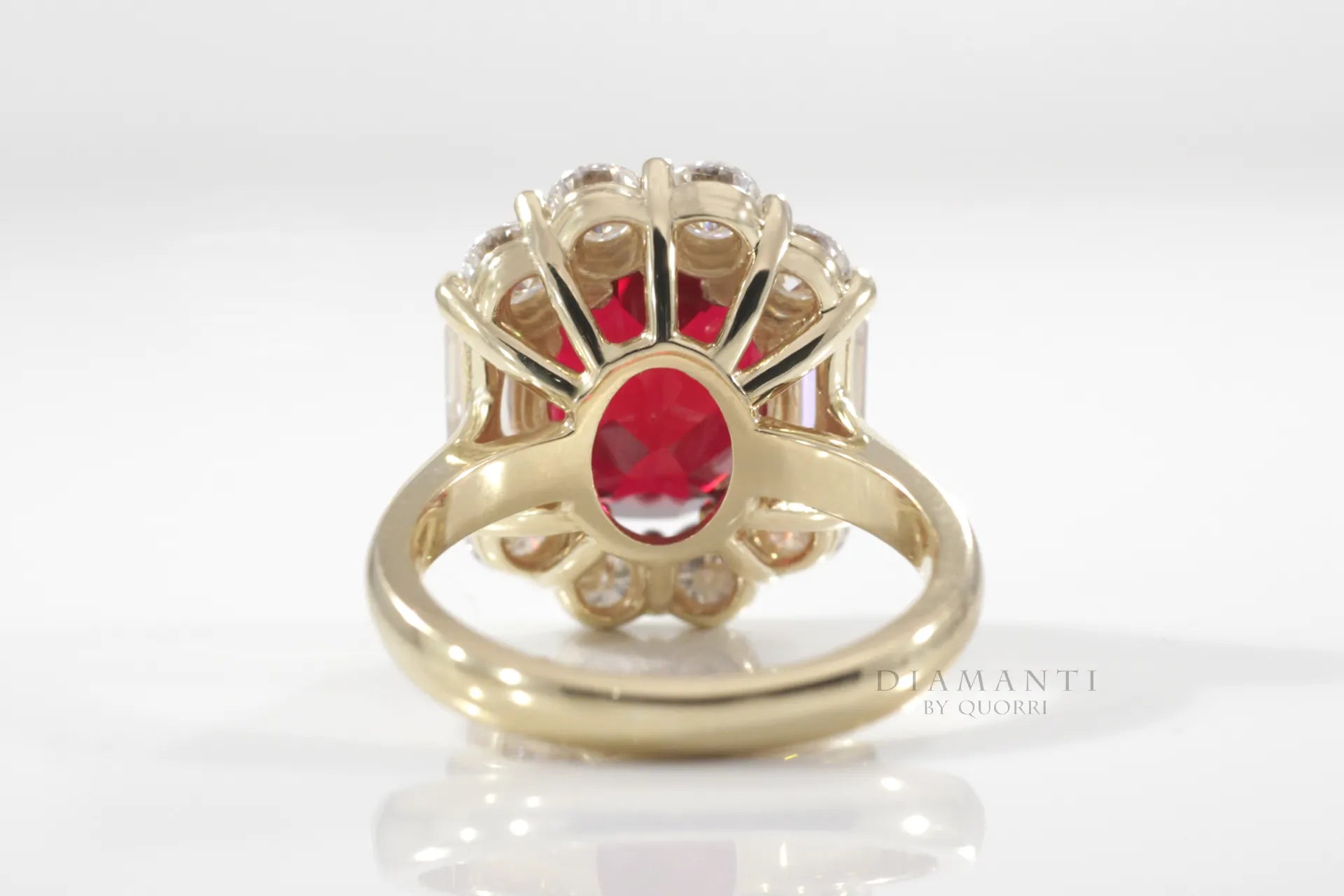 designer vintage 4 carat oval blood red ruby engagement ring Quorri