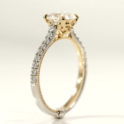 accented 2 carat lab diamond accented engagement ring