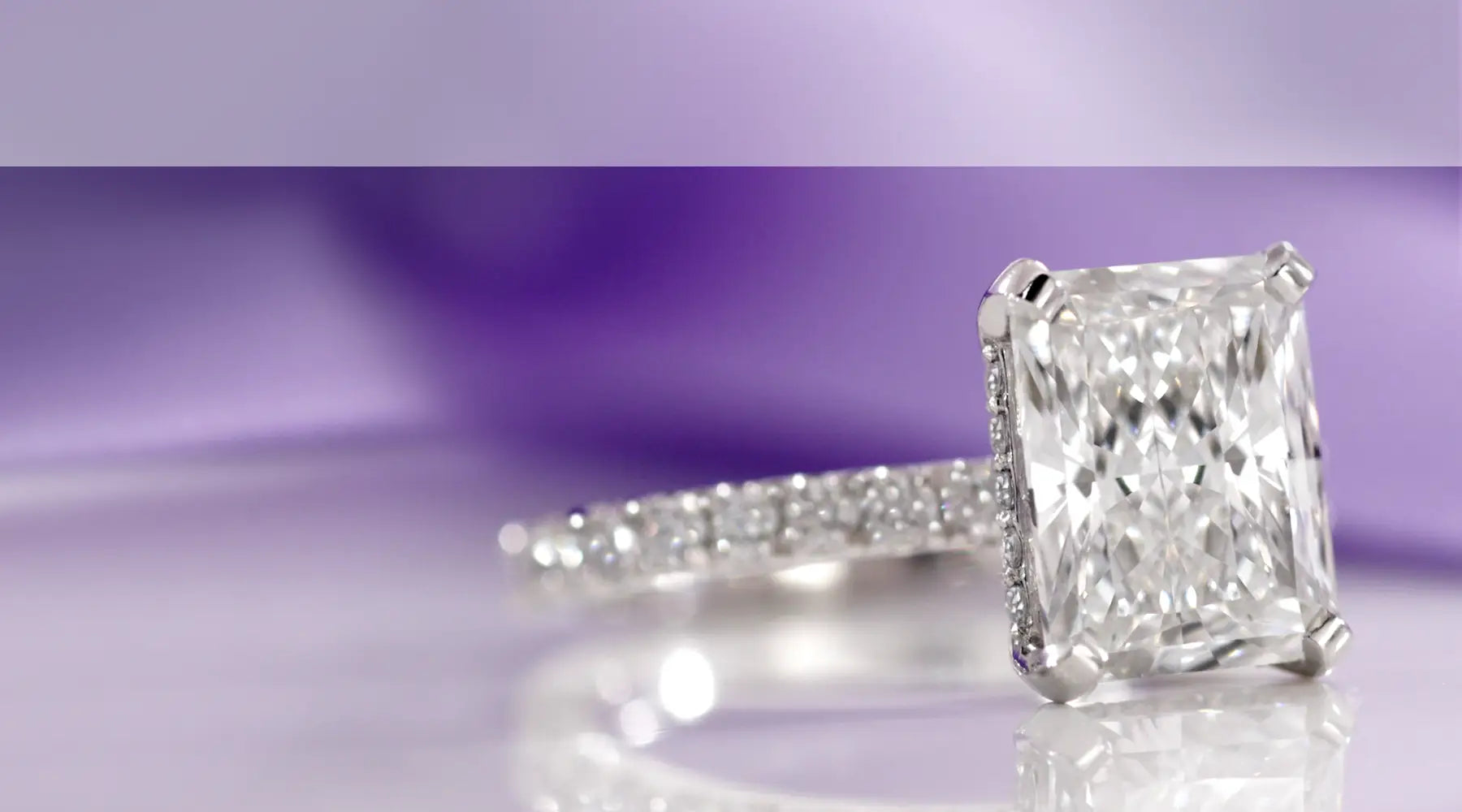 gold and platinum lab created engagement rings Diamanti by Quorri