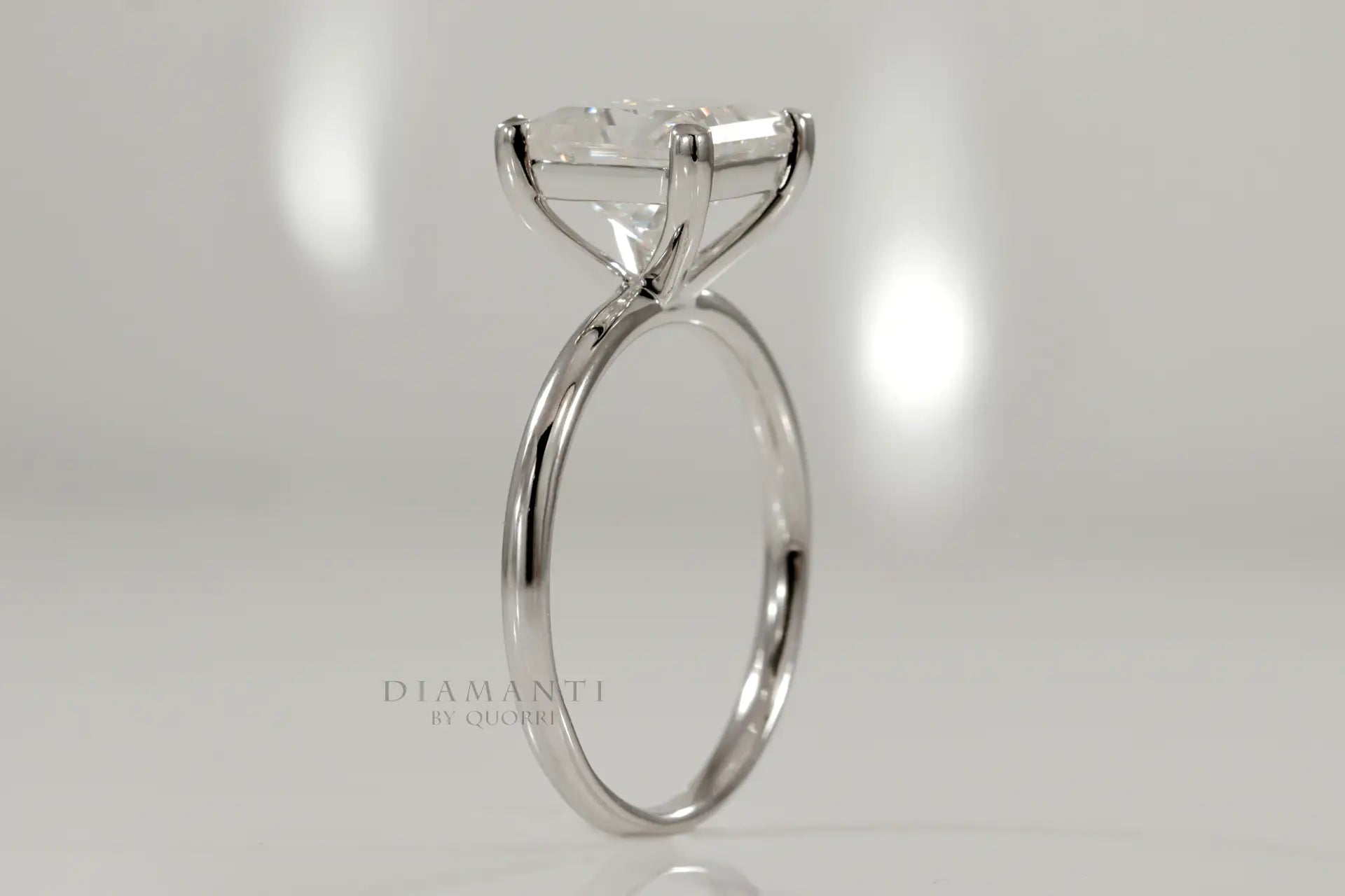 affordable 14k white gold solitaire princess lab diamond engagement ring Quorri