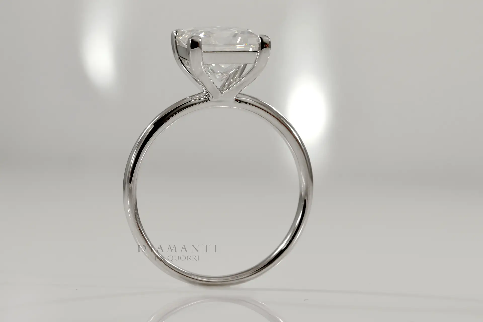 2 carat affordable 14k white gold solitaire princess lab diamond engagement ring Quorri