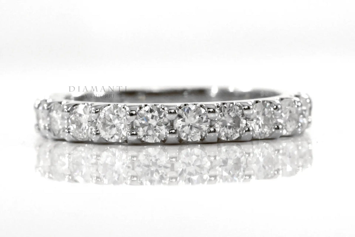 white gold round brilliant lab diamond eternity band