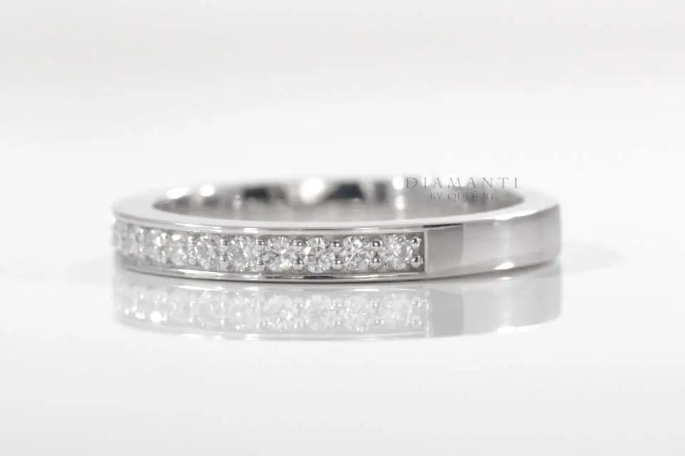 pave set lab diamond wedding band and anniversary ring by quorri Canada