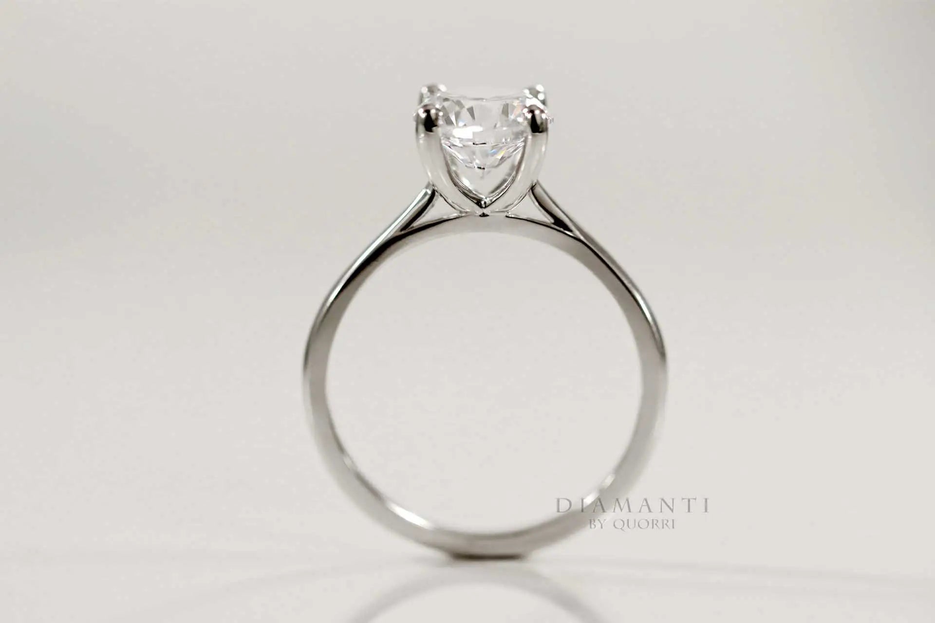2 carat affordable 4 prong round lab diamond solitaire engagement ring Quorri