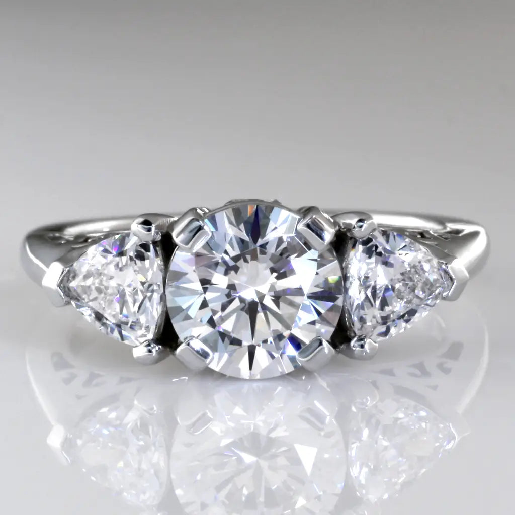 solid 950 platinum lab diamond engagement ring settings Canada
