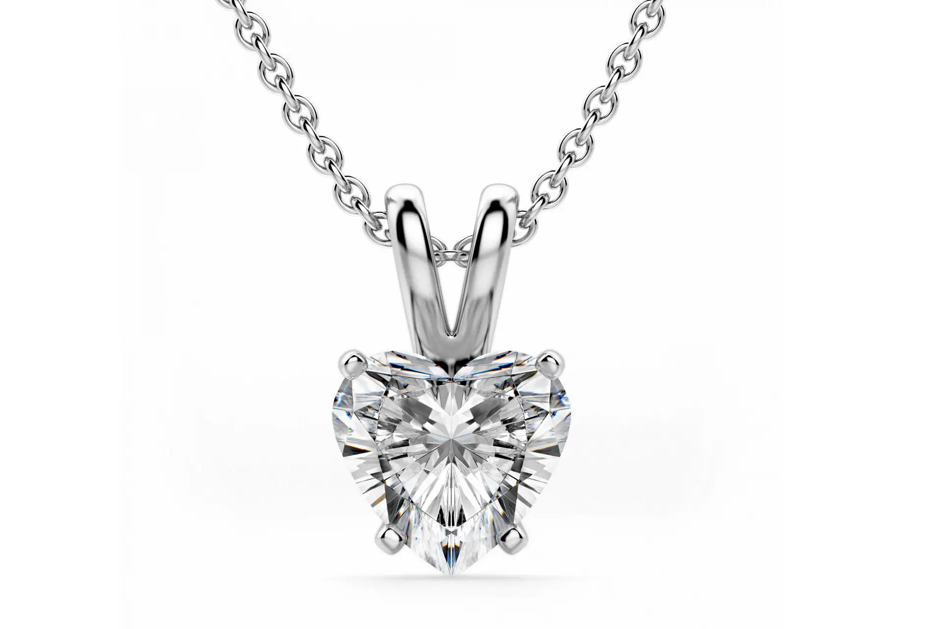 platinum affordable designer heart lab grown diamond solitaire pendant Quorri