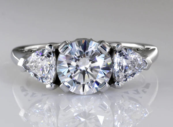 three and multi-stone lab made diamond engagement rings in Canada