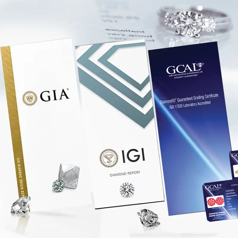 gia igi and gcal certified lab grown diamonds at Quorri Canada