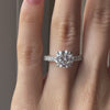 affordable accented 18k white gold 2 carat round lab diamond engagement ring Quorri