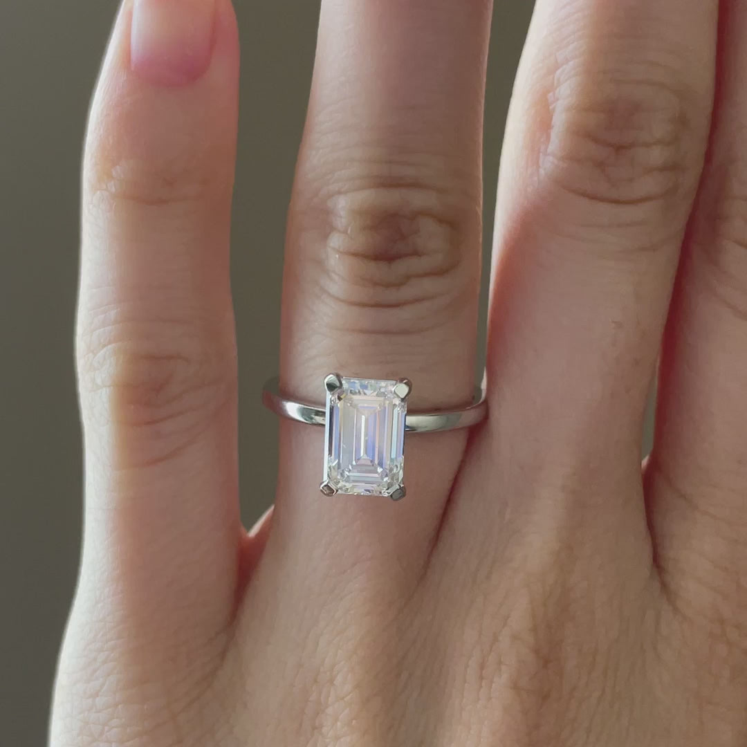 2 carat white gold affordable petite promise emerald engagement rings Quorri