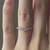 designer rose gold chevron eternity wedding and anniversary lab diamond ring Quorri Canada