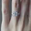 4 carat affordable platinum cushion lab grown diamond engagement ring Quorri Canada