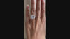 6 carat dual claw emerald and trapezoid three stone 18k white gold lab diamond engagement ring quorri