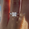2 carat v prong princess cut lab grown diamond solitaire engagement ring