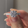 affordable low cost white gold 3 carat round diamond engagement ring Quorri Canada