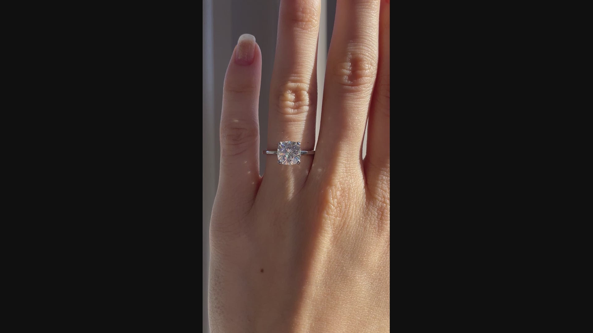 2.5 carat 18k white gold designer accented basket cushion lab diamond engagement ring Quorri