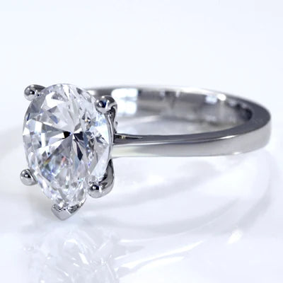 3 carat pear lab diamond solitaire ring Quorri