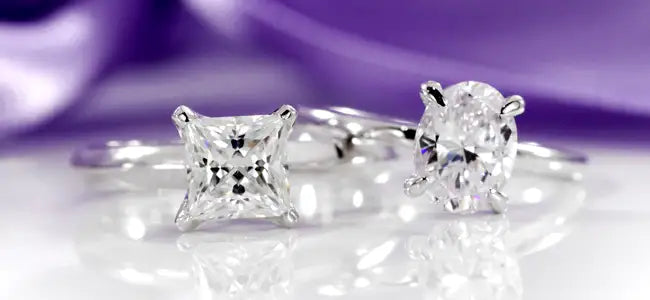 princess and oval solitaire engagement rings Quorri