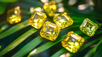 lab grown cultured yellow sapphires in all shapes at Quorri