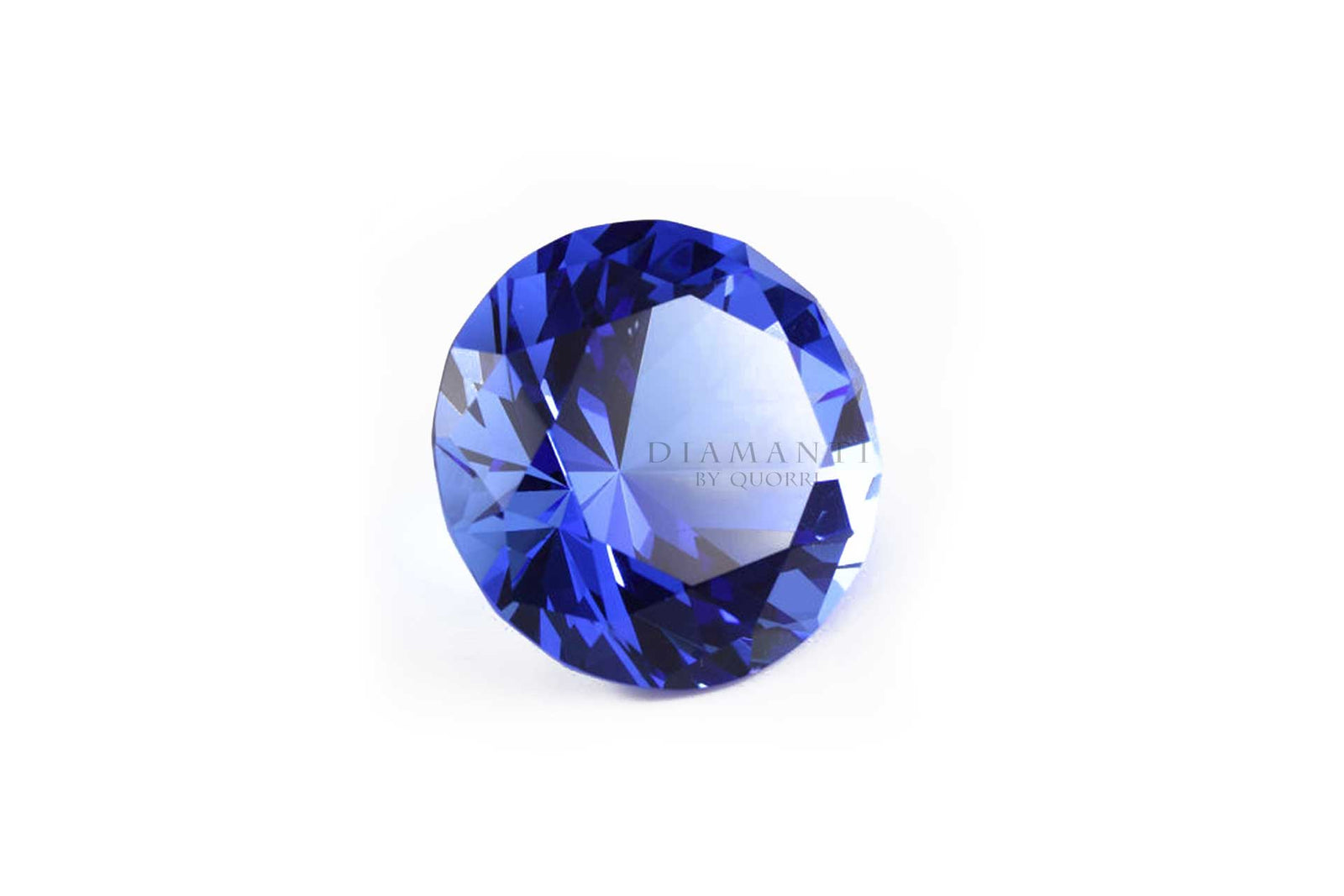 Cultured Lab Grown Round Brilliant Blue Sapphires